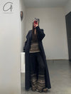 SWAYING 25 Early Spring V-neck snowflake jacquard pullover / straight pants SW-SW25PS3B11-HEI Black pants SW25PS1T13